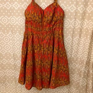 American Rag Orange Patterned Spring Dress. Size 1